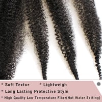 Xtrend 8 csomag 50cm puha tavaszi twist hajhosszabbítás 1B# fekete Marley fonott haj 3