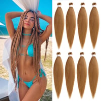 Xtrend 8 csomag 75cm előnyújtott box braid hajhosszabbítás Yaki egyenes Kanekalon szál 1