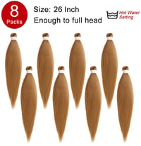 Xtrend 8 csomag 75cm előnyújtott box braid hajhosszabbítás Yaki egyenes Kanekalon szál 4