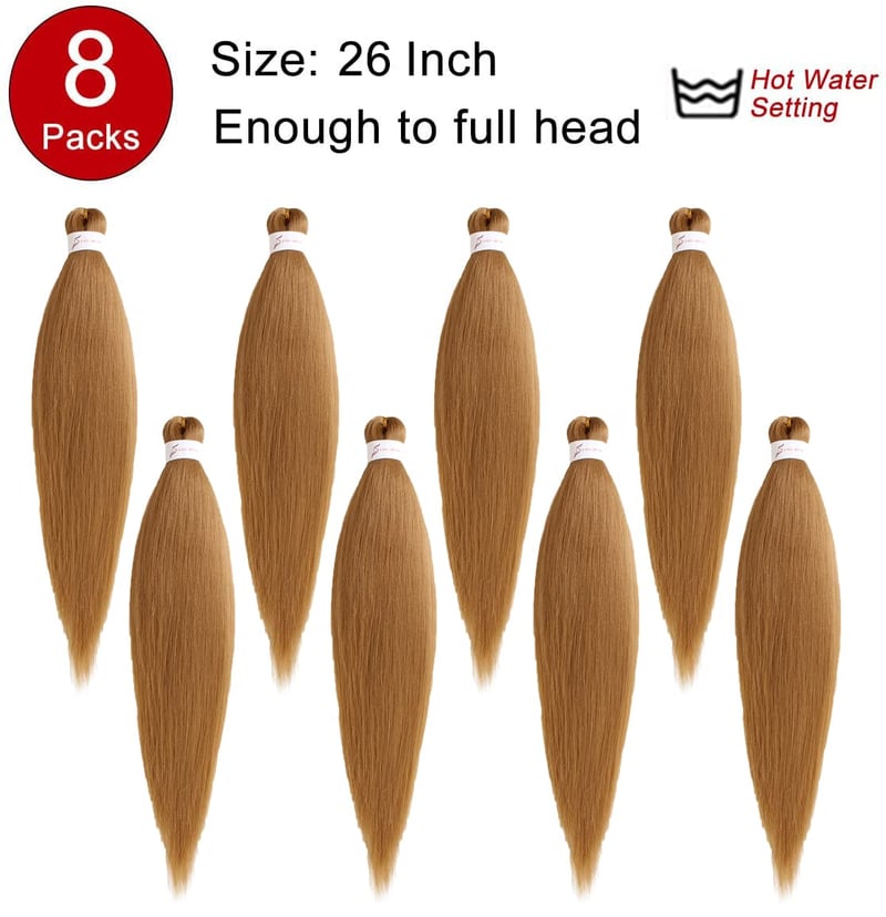 Xtrend 8 csomag 75cm előnyújtott box braid hajhosszabbítás Yaki egyenes Kanekalon szál