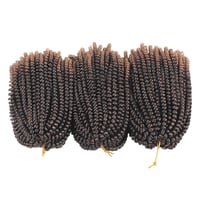 Xtrend 8 Inch Ombre Spring Twist Kanekalon Szintetikus Hajfonás 6 Csomag Kinky Curly Passion Twists 3