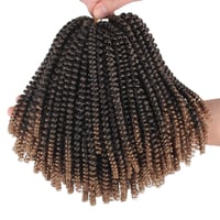 Xtrend 8 Inch Ombre Spring Twist Kanekalon Szintetikus Hajfonás 6 Csomag Kinky Curly Passion Twists 2
