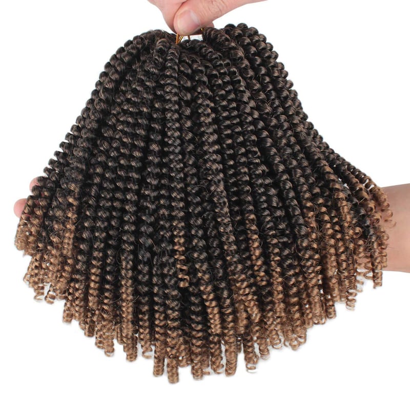 Xtrend 8 Inch Ombre Spring Twist Kanekalon Szintetikus Hajfonás 6 Csomag Kinky Curly Passion Twists