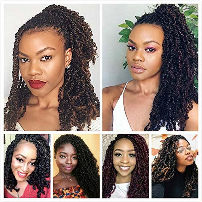 Xtrend 8 Inch Ombre Spring Twist Kanekalon Szintetikus Hajfonás 6 Csomag Kinky Curly Passion Twists