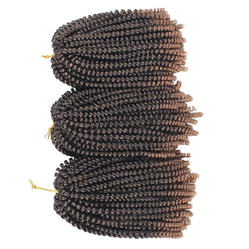 Xtrend 8 Inch Ombre Spring Twist Kanekalon Szintetikus Hajfonás 6 Csomag Kinky Curly Passion Twists