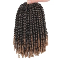 Xtrend 8 Inch Ombre Spring Twist Kanekalon Szintetikus Hajfonás 6 Csomag Kinky Curly Passion Twists 4
