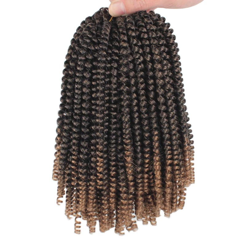 Xtrend 8 Inch Ombre Spring Twist Kanekalon Szintetikus Hajfonás 6 Csomag Kinky Curly Passion Twists