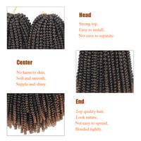Xtrend 8 Inch Ombre Spring Twist Kanekalon Szintetikus Hajfonás 6 Csomag Kinky Curly Passion Twists 6