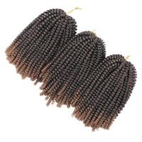 Xtrend 8 Inch Ombre Spring Twist Kanekalon Szintetikus Hajfonás 6 Csomag Kinky Curly Passion Twists 9