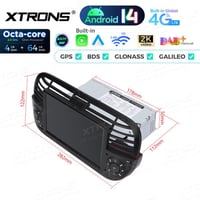 Autorádio XTRONS PX7450FBL s Android 14 a GPS navigáciou – Fiat 500 (2007-2015) 7