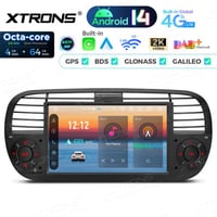 Autorádio XTRONS PX7450FBL s Android 14 a GPS navigáciou – Fiat 500 (2007-2015) 5
