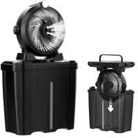 XTTANK Hordozható Párásító Ventilátor Kempinghez, 20000mAh Akkumulátor, LED Lámpa, 3 Sebesség, 3 Párásítási Mód, 45° Dőlésszög, 11L Tartály 9