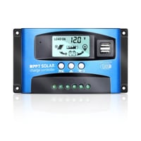 XTVTX 30A MPPT regulator punjenja solarnih panela 12V/24V s LCD zaslonom - automatsko praćenje i dvostruki USB priključak regulatora solarnih panela 1