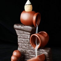 XUDREZ Tökforma Barna Kerámia Füstölőtartó 3