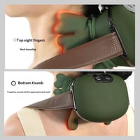 XUDUOO 4D vezeték nélküli nyakmasszírozó shiatsu mélyszövet, 3 intenzitás, 2 fűtésfokozat, zöld izomfeszültség csökkentésére 4