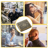 Xuigort Fém Cigarettatartó 20 Szál Retro Hordozható Peónia Mintás Uniszex Tok 7