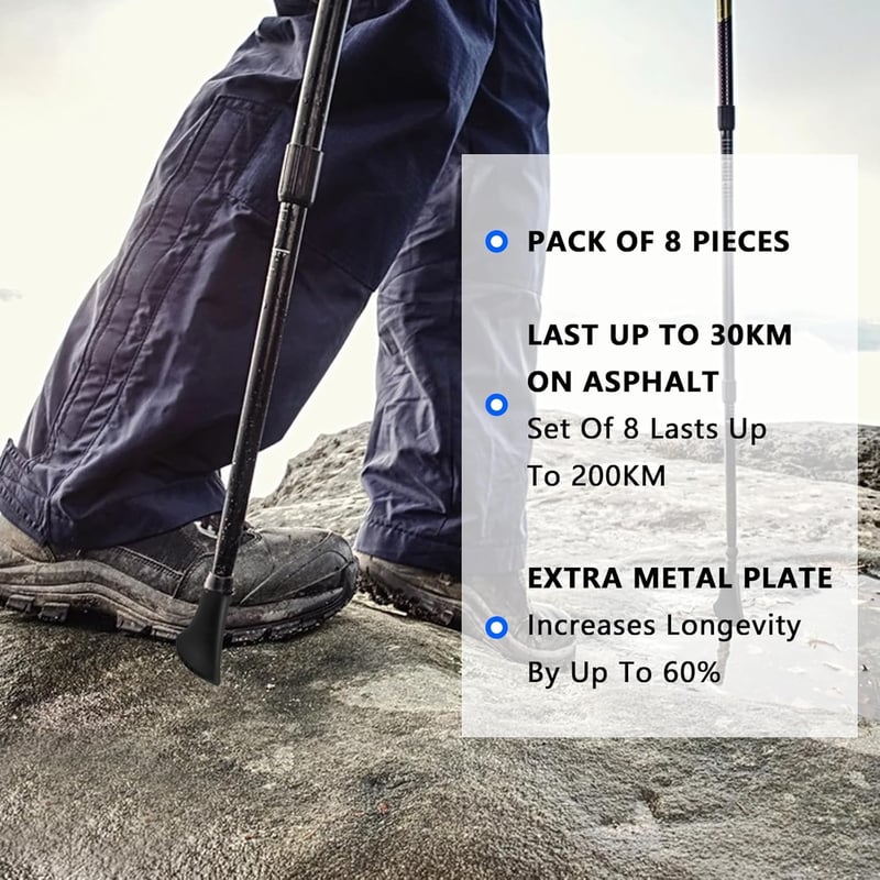 XUIIOSOOKP Nordic Walking Bot Gummiütköző 11mm Asphalt Pad Túrabot Védelemhez