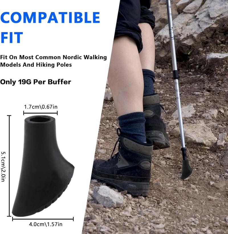 XUIIOSOOKP Nordic Walking Bot Gummiütköző 11mm Asphalt Pad Túrabot Védelemhez