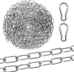 XUIIOSOOKP retiazka z nehrdzavejúcej ocele 1,5 mm × 6 m + 2 karabíny