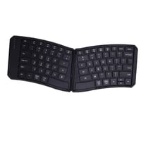 Ergonomická skladacia Bluetooth klávesnica XUMIUZIY s krytom z PU kože, v tvare V, párovanie s 3 zariadeniami 1