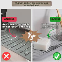 Tăviță de scurgere Xummi din piatră de diatomit pentru bucătărie și baie, suport din piatră cu uscare rapidă, alb, 60x10 cm 7