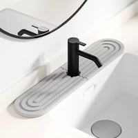 Tăviță de scurgere Xummi din piatră de diatomit pentru bucătărie și baie, suport din piatră cu uscare rapidă, alb, 60x10 cm 1