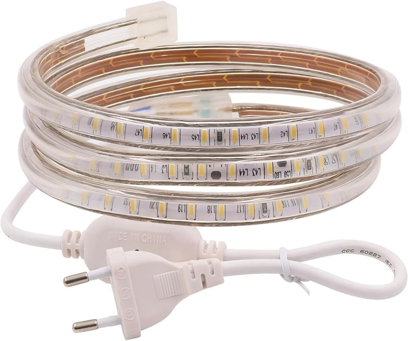 XUNATA 220V LED szalag 120 LED/m IP67 vízálló hideg fehér SMD 3014 konyhai világítás