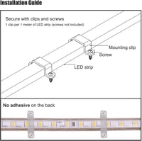 XUNATA 220V LED szalag 120 LED/m IP67 vízálló hideg fehér SMD 3014 konyhai világítás 7