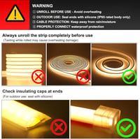 XUNATA 220V Flexibilis COB LED szalag 8m hideg fehér IP65 vízálló 288 LED/m 9