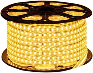 XUNATA 25m meleg fehér LED szalag 220V IP65 vízálló kapcsolóval és tápegységgel
