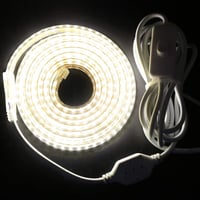 XUNATA 25m meleg fehér LED szalag 220V IP65 vízálló kapcsolóval és tápegységgel 3