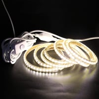 XUNATA 25m meleg fehér LED szalag 220V IP65 vízálló kapcsolóval és tápegységgel 4
