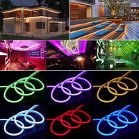 XUNATA 5m LED Neon Szalag Meleg Fehér 220V IP65 Vízálló 120 LED/m Hajlékony Fénycső Otthon Dekoráció DIY Ünnep 3