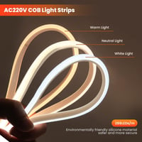 XUNATA COB Neon LED Szalag 230V 288 LED/méter Nagy Fényerő Hajlékony Világítás Természetes Fehér 20m Otthon Dekoráció 4