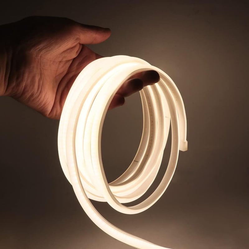 XUNATA COB Neon LED Szalag 230V 288 LED/méter Nagy Fényerő Hajlékony Világítás Természetes Fehér 20m Otthon Dekoráció