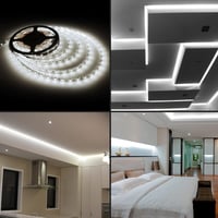 XUNATA Fehér LED Szalag 25m Kapcsolóval és Tápegységgel 220V IP65 Vízálló Flexibilis Világítás Konyha Lépcső Dekoráció 5