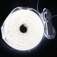 XUNATA Fehér LED Szalag 25m Kapcsolóval és Tápegységgel 220V IP65 Vízálló Flexibilis Világítás Konyha Lépcső Dekoráció 3