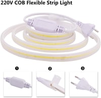 XUNATA 220V Flexibilis COB LED szalag 8m hideg fehér IP65 vízálló 288 LED/m 3