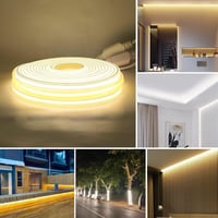 XUNATA 220V Flexibilis COB LED szalag 8m hideg fehér IP65 vízálló 288 LED/m 6