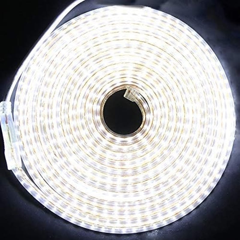 XUNATA LED szalag 220V kapcsolóval 120 LED/m IP65 vízálló fehér fény dekoráció szálloda esküvő buli 2 méter