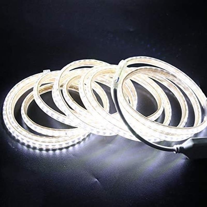 XUNATA LED szalag 220V kapcsolóval 120 LED/m IP65 vízálló fehér fény dekoráció szálloda esküvő buli 2 méter
