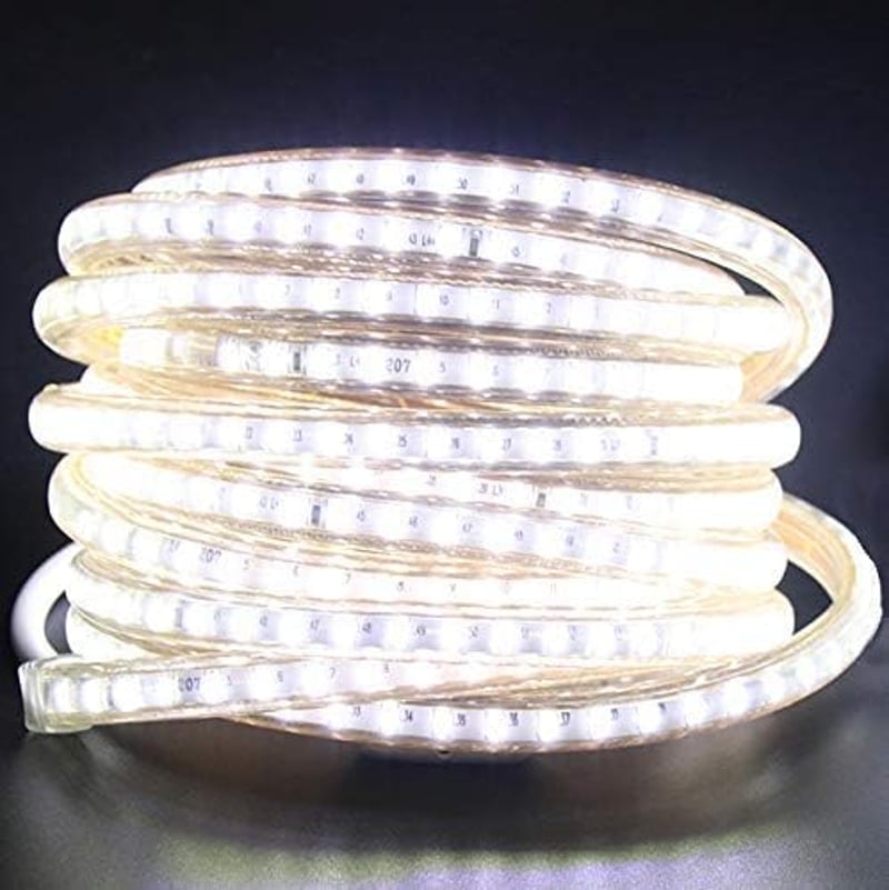 XUNATA LED szalag 220V kapcsolóval 120 LED/m IP65 vízálló fehér fény dekoráció szálloda esküvő buli 2 méter