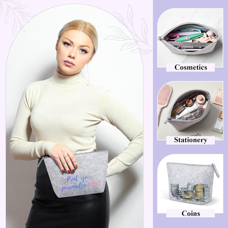 Set de 2 genți cosmetice gri Xuniea pentru călătorii și cadouri