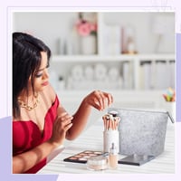 Set de 2 genți cosmetice gri Xuniea pentru călătorii și cadouri 5