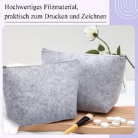 Set de 2 genți cosmetice gri Xuniea pentru călătorii și cadouri 4