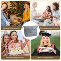 Geantă cosmetică multifuncțională din fetru Xuniea, gri, pentru femei și fete, cadou pentru zi de naștere, Crăciun sau Ziua Mamei 5