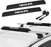 XUXIAKE Autós Tetőcsomagtartó Párnák Szörfdeszkához, SUP Paddleboardhoz, Snowboardhoz - 71 cm-es Fekete Pár 4,5 m Rögzítőpántokkal 1