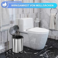 Sac de gunoi negru XUXRUS 10 L pentru baie, sac de gunoi rezistent la rupere, pachet de 120 bucăți 6