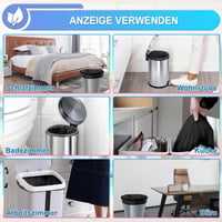 Sac de gunoi negru XUXRUS 10 L pentru baie, sac de gunoi rezistent la rupere, pachet de 120 bucăți 7