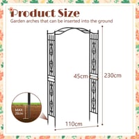 Xverycan Rózsa Kerti Kapu 110x230 cm Kúszónövényekhez Fém Pergola 2